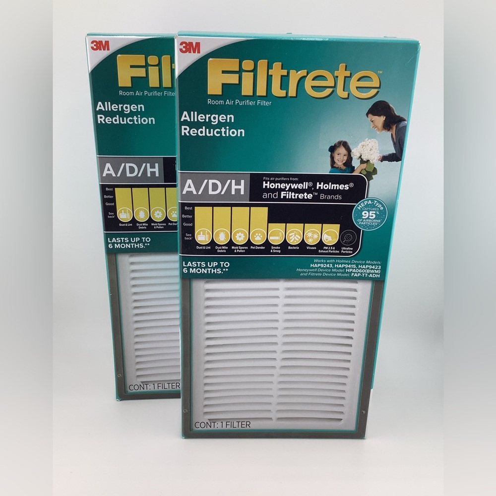 (2) New 3M Filtrete Room Air Purifier Filter